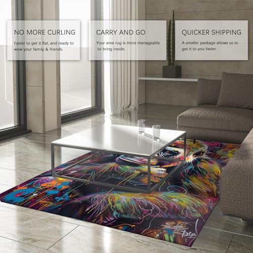 Tapis de couloir grand format pour sol glissant avec motif gorille moderne