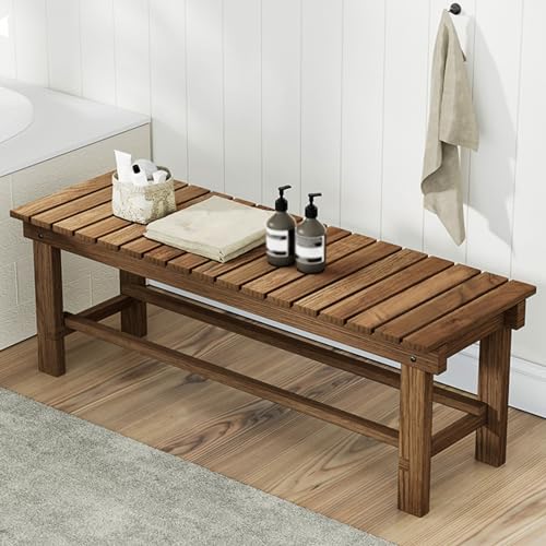 Banc de jardin en bois pour résoudre le manque de place autour de la table