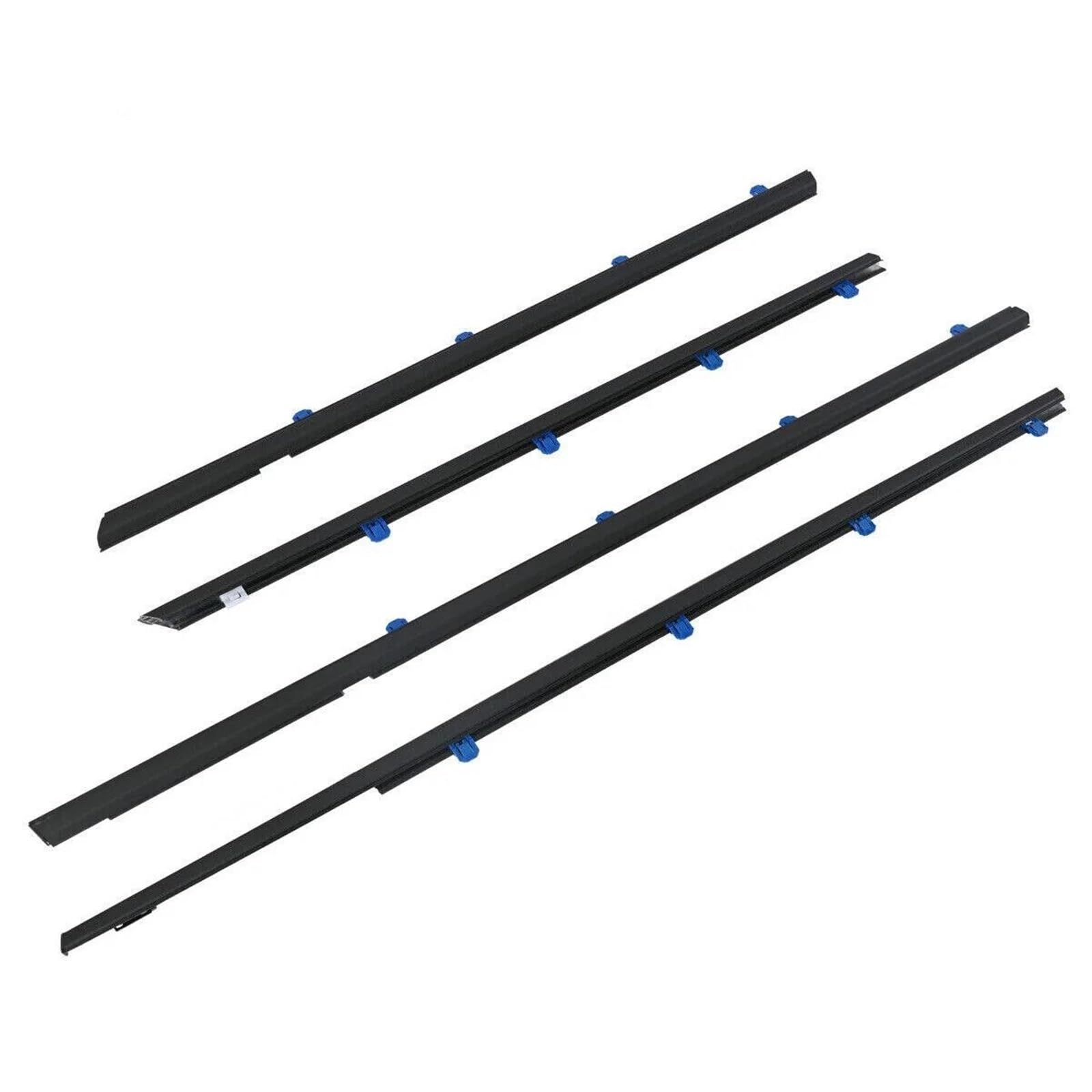 Trfbd One Color 4Pcs Car Window Weatherstrip Black For Civic 2012-2015 2450-Tro-A01 72410-Tro-A01 72950-Tro-A01 72910-Tro-A01 Rubber