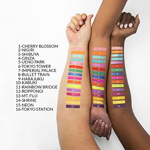 Bh Cosmetics, 16 Color Eyeshadow Palette, Pressed Powder, Trendy In Tokyo, 4.2 Oz #TOP2