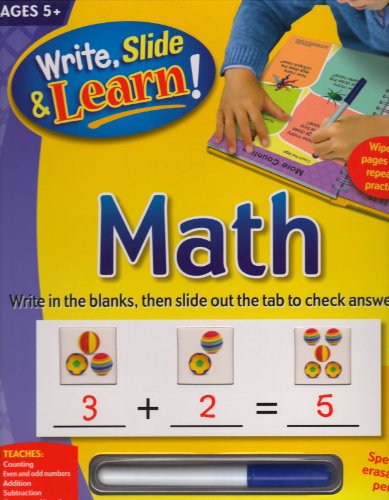Math: Write, Slide & Learn (ages 5+) 1741859859 Book Cover