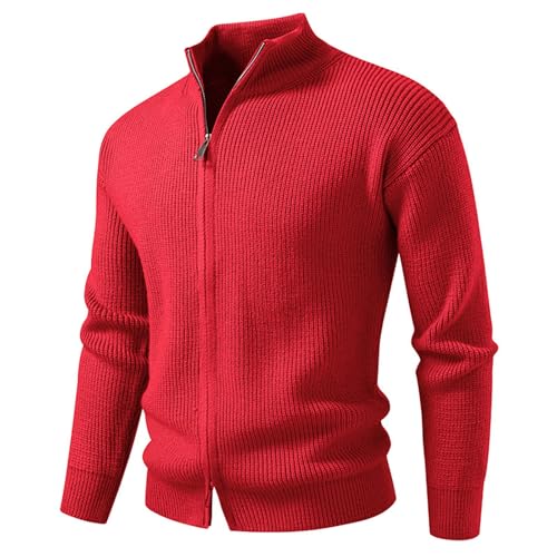 Cárdigan de cuello alto ideal para el look informal masculino de primavera, otoño e invierno