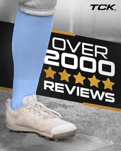 Image of TCK Prosport Performance Fit Over the Knee Baseball & Softball Socks - Columbia Blue, X-Small