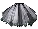 MsJune Women's 1950s Vintage Petticoats Crinolines Bubble Tutu Dance Half Slip Skirt Black & White-L/XL