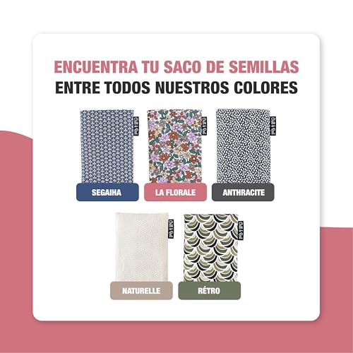 Saco de semillas para microondas Chill&Rest Florale Rosa para terapia de calor 7