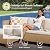 MIXPATIO Wicker Outdoor Patio Furniture Set 3 Pieces Patio Chaise Longue Conversation Set, Rattan L-Shaped Sofa Couch with Acacia Wood Coffee Table for Deck Porch and Garden