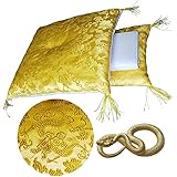 [ SakuraZen ] 金運アップグッズ 財布布団 風水 開運グッズ 皇帝龍の お財布ふとん で 金運 アップ 縁なし (無限蛇大蛇 ミニオブジェ)