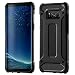 Produktbild cofi1453 Panzerhülle Bumper Hybrid Armor SchutzHülle kompatibel mit Samsung Galaxy A7 2018 (A750F) Silikon Hülle Zubehör Tasche Panzerschale Panzer in Schwarz