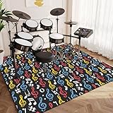 Drum Rug Drum Mat Soundproof Mat | Drum Carpet Non Slip Drum Blanket | Professional Drum Rugs | Electronic Drums Bass Drum Snare Drums Racks Guitars Drum Kit Etc Musical Instruments Mats 200 x 180 cm - Image 2