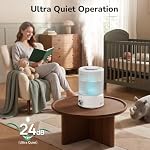 ZAFRO 2.5L Top Fill Humidifier for Bedroom, 25H Runtime, 24dB Quiet, White - Image 4
