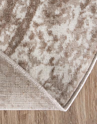 Tapete oval beige de 7 pies 10 x 10 pies Monte Carlo miniatura 6