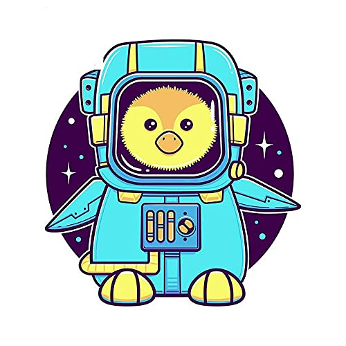 13cm x 12,4 cm para Space Cadet pato calcomanía tabla de surf nevera coche pegatinas impermeable personalidad