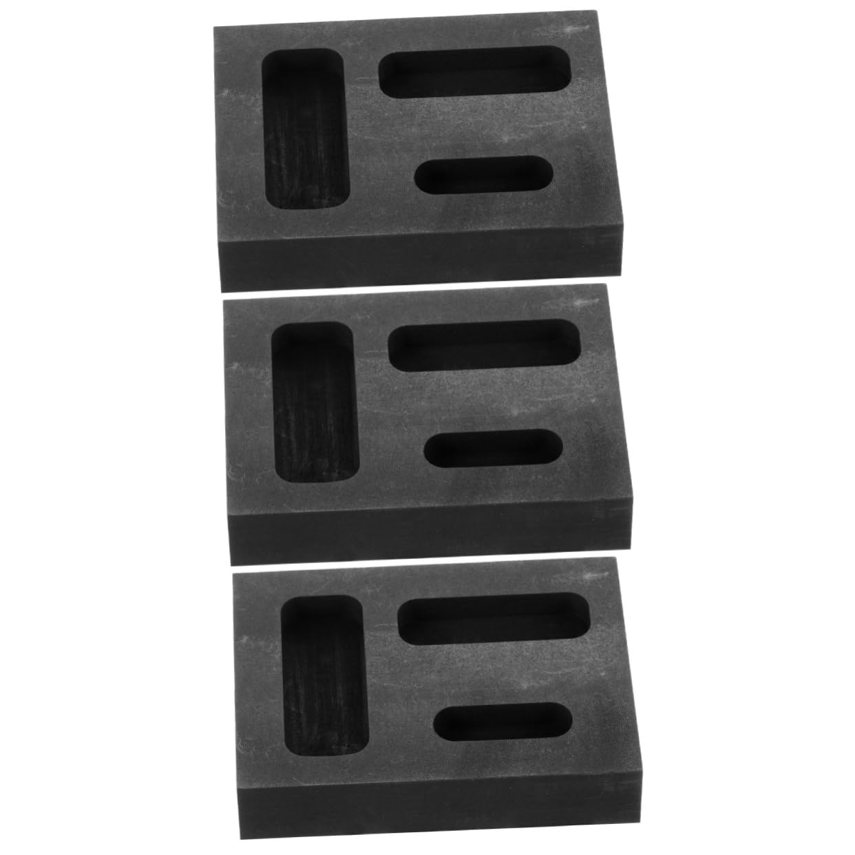Moule en graphite à 3 trous pour fonte de bijoux en argent lot de 3 pièces