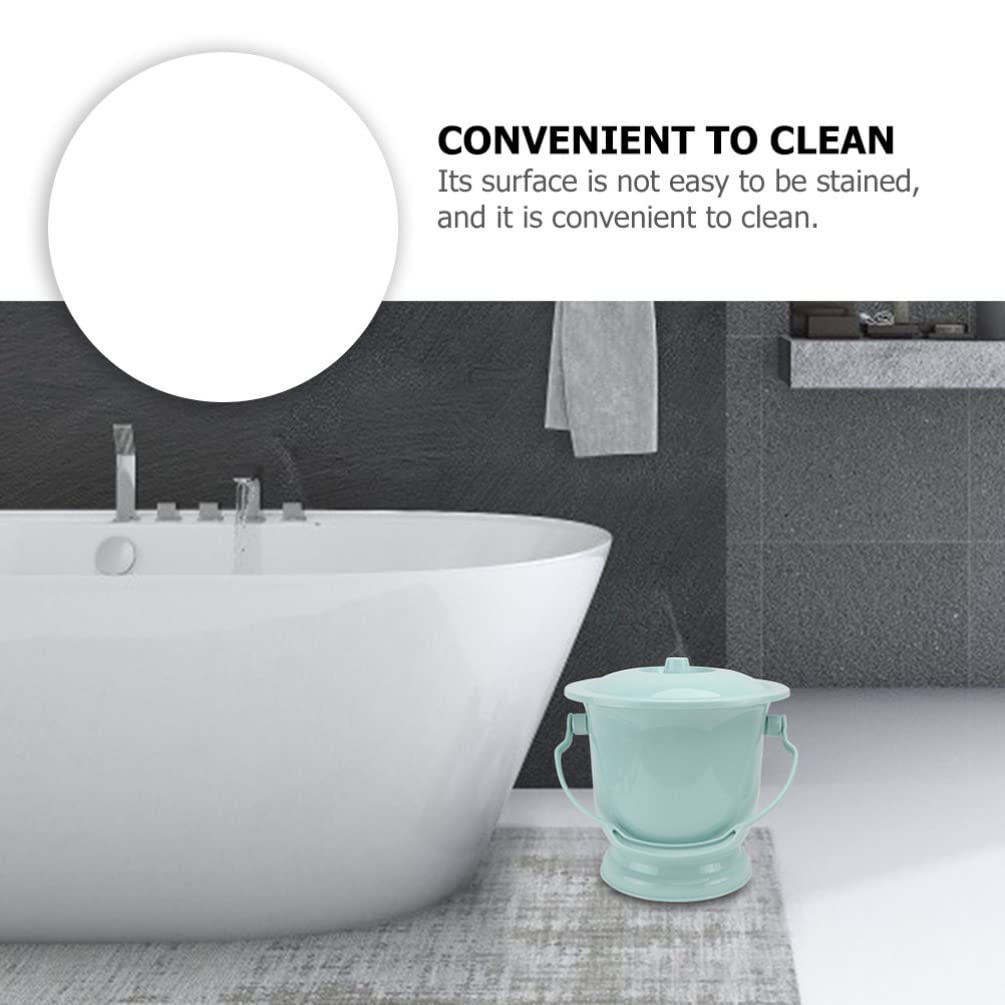 Pentola da notte， Toilette for donne, ciotola for urina, orinatoio femminile, bottiglia for pipì portatile, orinatoio, padella, orinatoio in plastica, secchio for vasino, bambino con coperchio, plasti