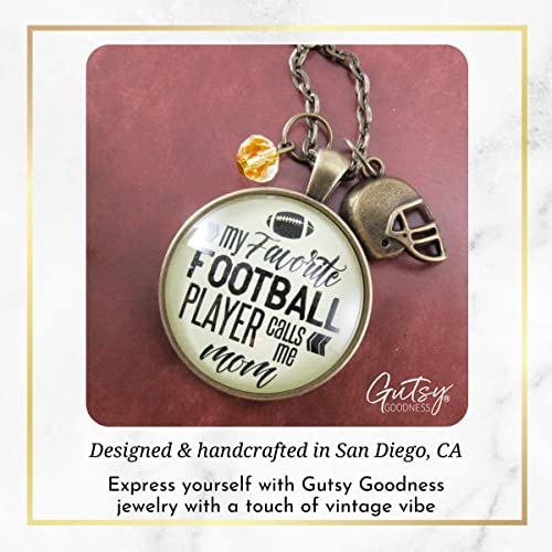 Football Mom Necklace Favorite Football Player Sports Mother Jewelry 36\"