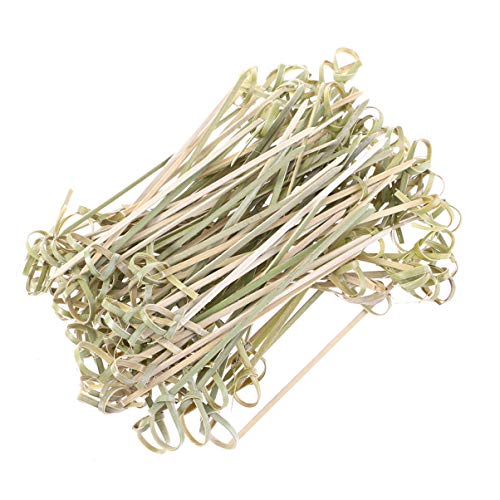 Hemoton 300 peças de palitos de bambu com nó para coquetel, churrasco, lanches, clube, sanduíches, f