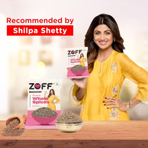 Image of Zoff Whole Cumin Seeds Jeera Whole 500gm - 100% Natural & Fresh - Hygienically Packed, Rich Aroma & Flavor - Nutrient-Rich Spice for Indian Cooking (Pack of 3)