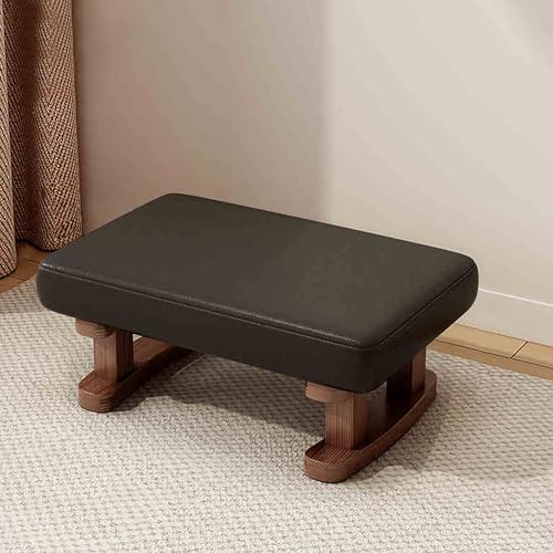 Elegante reposapiés de cuero apilable