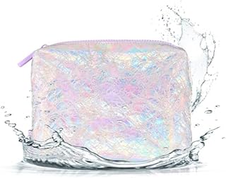 Case-Mate Essential Beach Zip Pouch - Waterproof Iridescent Zipper Bag for Toiletries, Beach Essentials & Travel (8x6.5x1")