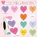 Blowata 600 Pcs Heart Stickers, 1 in Valentines Stickers Roll for Valentines Day Decorations, Love Conversation Labels Cute Sticker for Valentine Gifts Decorations Prizes Envelopes Supplies