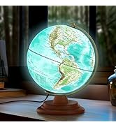 Amazon.com: JOWHOL Illuminated Globe of the World with Wooden