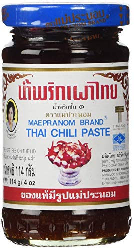 Mae Pranom Thai Chili Paste (Nam Prik Pao) 4 Oz. X 1 Jars - SET OF 10 image 2