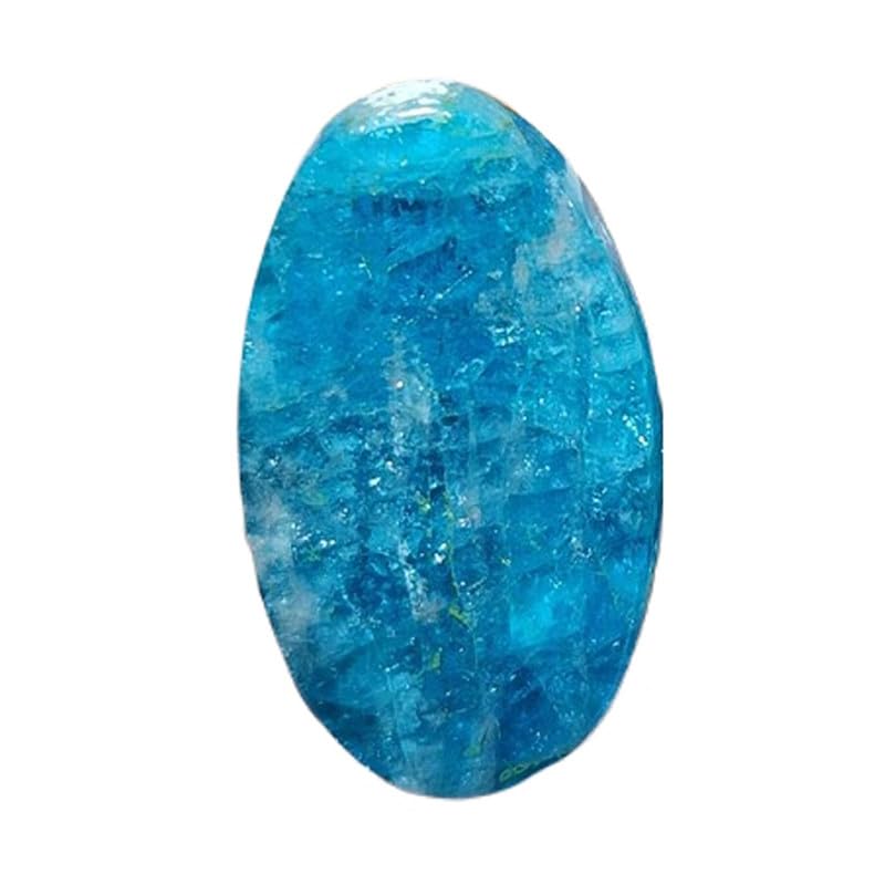 Pierre précieuse apatite en lot de 2 cabochons pour haute joaillerie artisanale