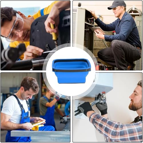 Magnetschale Faltbares Tablett,Kleine Metallteile Organizer,Zusammenklappbare Magnetische Teileablage,Werkzeugträger für Bolzen Schrauben Muttern Unterlegscheiben und Andere Kleinteile