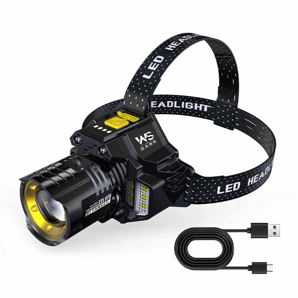 ARVALOLET Motion Sensor Headlight Zoomable USB Rechargeable Headlight 5 Lighting Modes Super Bright Head Lamp for Fishing Hiking