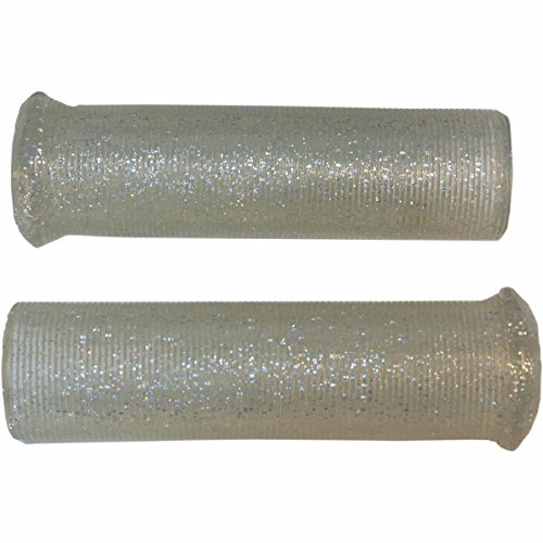 Grips guidon 1 Emgo résout le glissement des mains avec le style Flocon de Fire argent