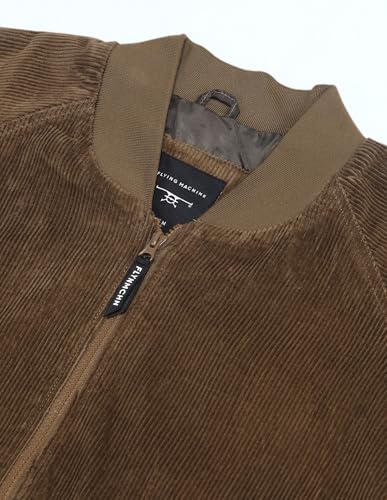 Image of Flying Machine Relaxed Fit Suede Bomber Jacket