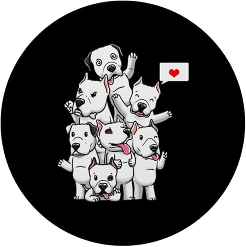 Miniatura 3 de Funny Dogo Argentino Dog PopSockets Standard PopGrip