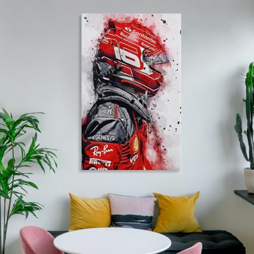 Impression haute définition Charles Leclerc toile premium de course automobile - 6