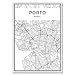 HNZKly Oporto De la Lona ​​Sala de Decoracion Blanco Negro Blanco Mapa...