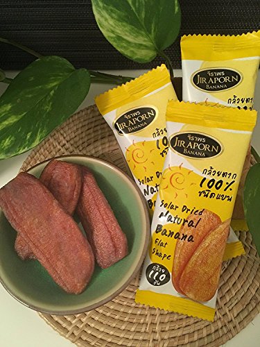 Wholesale Bulk 13 Pack Jiraporn Solar Dried Natural Banana Flat Shape 240 Gram #TOP4