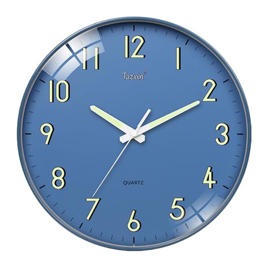 Horloge murale de salon bleue de 30cm pour maison