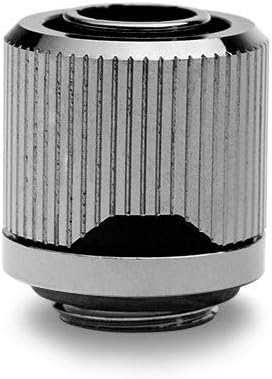EKWB EK-Quantum Torque STC-10/13 Compression Fitting for Soft Tubing, 10/13mm (3/8" ID, 1/2" OD), Black Nickel, 4-pack