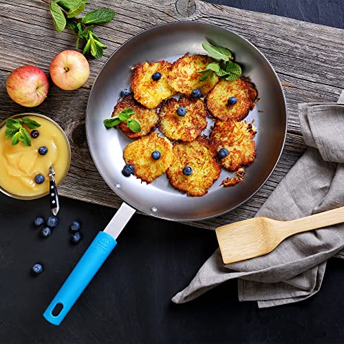 Foto von GRÄWE Pfanne aus Eisen - Wax Pro Eisenpfanne Ø 32 cm, 400° C hitzebeständig, schnitt- & kratzfeste Bratpfanne, natürliche Antihaftbeschichtung (Patina), für Küche & Outdoor-Cooking, induktionsgeeignet