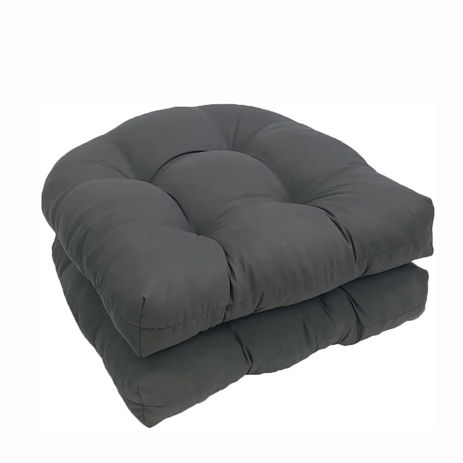 Coussin de chaise de jardin extérieur imperméable épais 48x48 cm, coussin de siège en U lot de 2