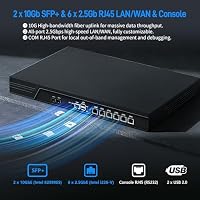 CWWK 1U Firewall Appliance Mini PC, Rackmount Router Hardware, 10Gb SFP+ & 6 x 2.5GbE i226-V, Core i3-3110M, 19" Homelab Network Computer for OPNsense, 8GB RAM 256GB mSATA SSD – Ansicht 4