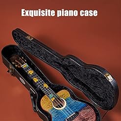 DXIN Démarrage Guitare Soprano Ukulele 4 Cordes pour Débutant avec Sac De Transport, Mini Guitare Ukulele Uke Hawaii… – Image 3