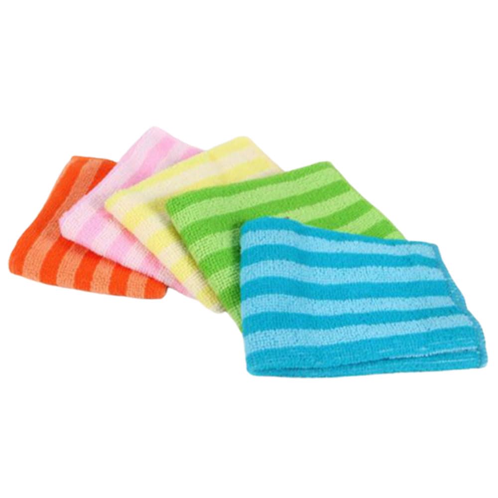 Generic Small Flour Sack Towels Striped Non Oiled Multifunctional Microfiber Rag Lazy Dishwashing Hundred Cleaning Cloth Dishwashing Cloth
