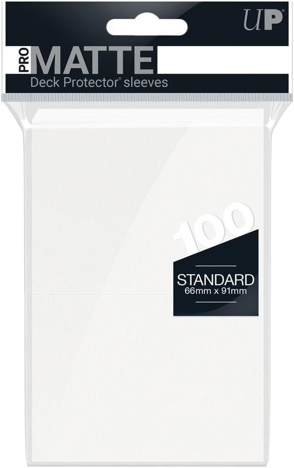 Ultra Products Ultra Pro Deck Protectors, 100 Sleeves for Sports or Game cards, White