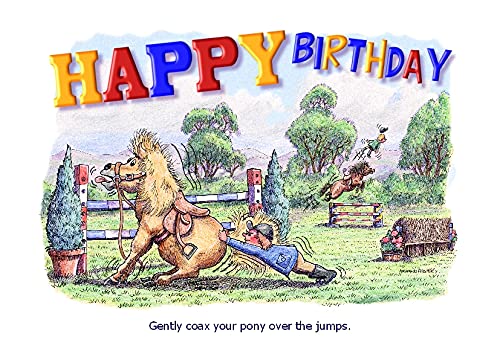 Armand Foster Grußkarte 'Happy Birthday Horses & Ponies' – A5, Blanko, Mit Umschlag