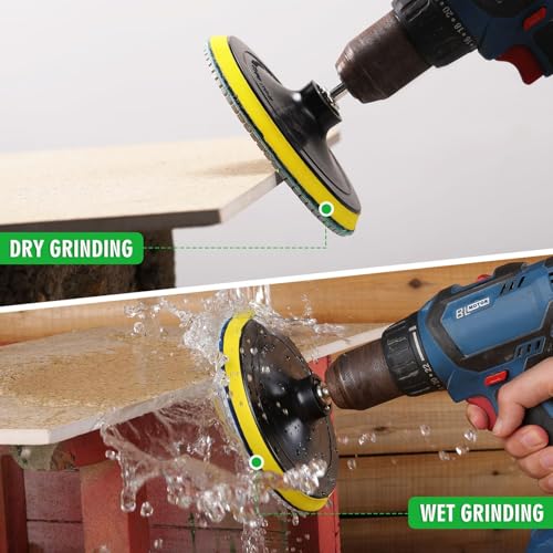 Image of 8PCS Diamond Polishing Pads 6 Inch, Wet /Dry Concrete Polish Tools Kit for Drill, Grinder, Polisher, 50-3000 Grit Polishing Set for Marble Granite Quartz Stone