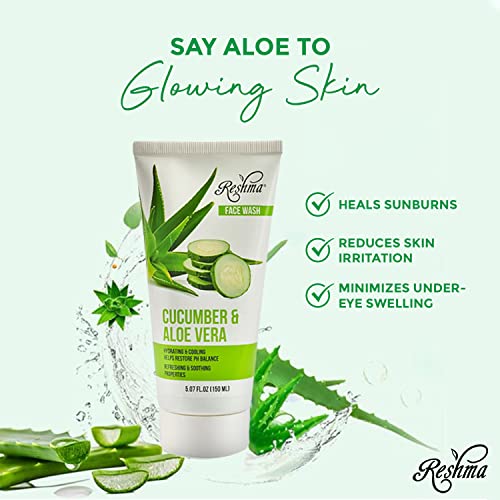 Reshma Beauty Face Wash, Cucumber & Aloe Vera, 5.07 Fluid Ounce #TOP5