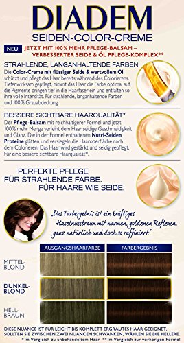 Foto von SCHWARZKOPF DIADEM Seiden-Color-Creme 718 Haselnuss Stufe 3, 3er Pack (3 x 180 ml)