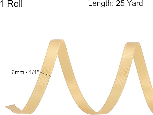 Miniatura 2 de MECCANIXITY Cinta de satén de 14 de pulgada y 25 yardas, cinta fina de seda sólida para ramo de boda, para regalo del día de San Valentín, lazos