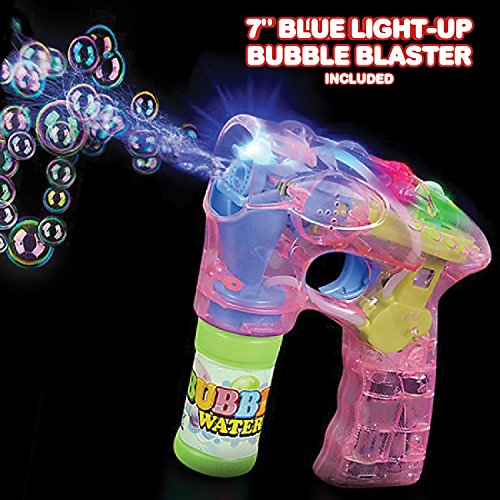 Artcreativity 3 Led Light Up Bubble Guns, With Sound, Includes 6 Bottles Of Bubble Solution Refill, Bubble Blower For Bubble Blaster Party Favors, Summer Toy, Outdoors Activity, Easter, Birthday Gift #TOP2
