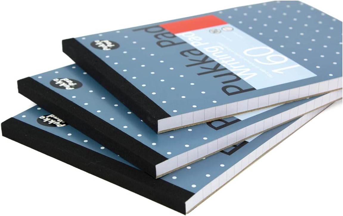 Pukka Pad A5 Writing Pad 160pages of 80GSM Premium Quality Writing Paper (Pack of 6)